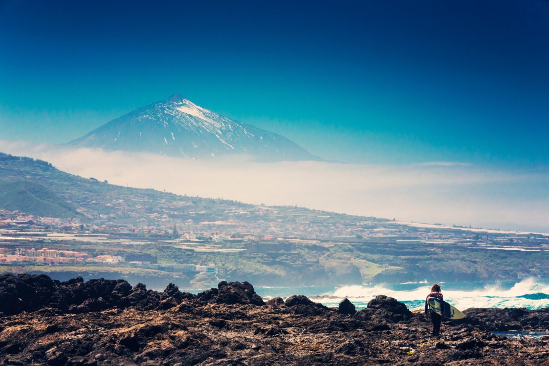 Mount Teide, an active volcano, last erupted in 1909. 