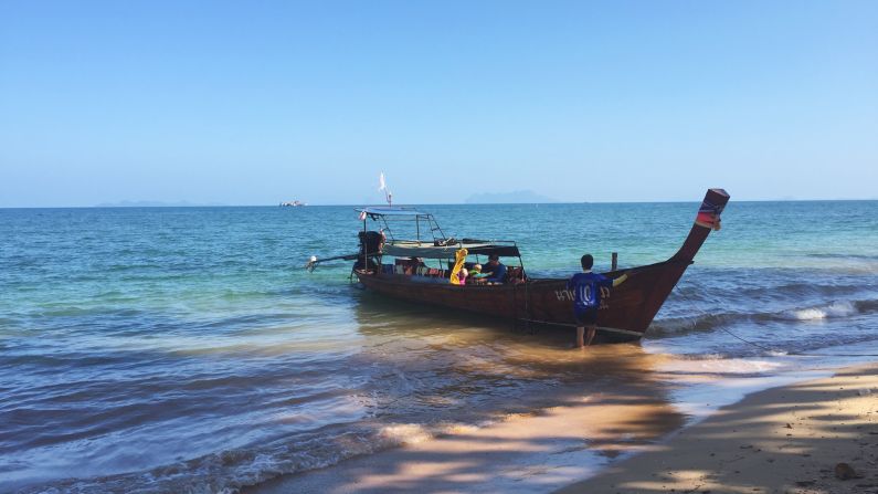 Longtail boats can be hired for dugong watching tours and cost about $35 for three hours. 
