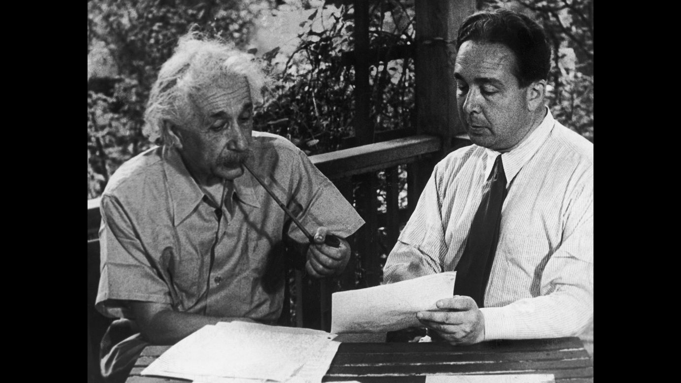 In 1939, physicists Albert Einstein, left, and Leo Szilard drafted a letter to U.S. President Franklin D. Roosevelt, urging him to research atomic bombs before the Germans could build one first. By 1942, the United States had approved the top-secret Manhattan Project to build a nuclear reactor and assemble an atomic bomb.