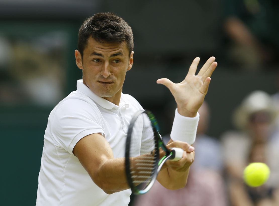 Bernard Tomic, pictured at Wimbledon in July 2015, has racked up on- and off-the-court headlines.