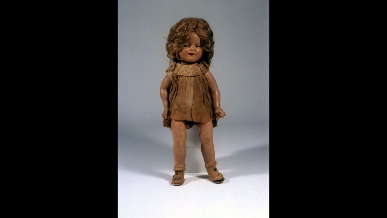 Chieko Suetomo loved this Shirley Temple doll that her father got her when he was in the United States. When he returned to their destroyed house a few days after the attack, she found the doll laying on what was left of the floor. The doll's once-beautiful light-peach clothes were blackened from head to toe, but Chieko continued to treasure the doll after the war. She eventually donated it to the museum.