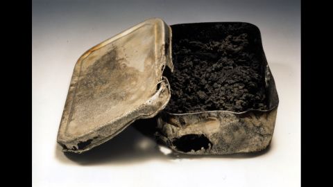 Shigeru Orimen was a first-year student at Second Hiroshima Prefectural Junior High School. A few days after the bombing, his mother found Orimen's body with this lunch box clutched under his stomach. The bomb had turned his lunch into nothing but charred remains.