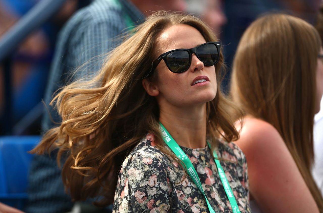 Andy Murray's wife Kim was among the watching fans.