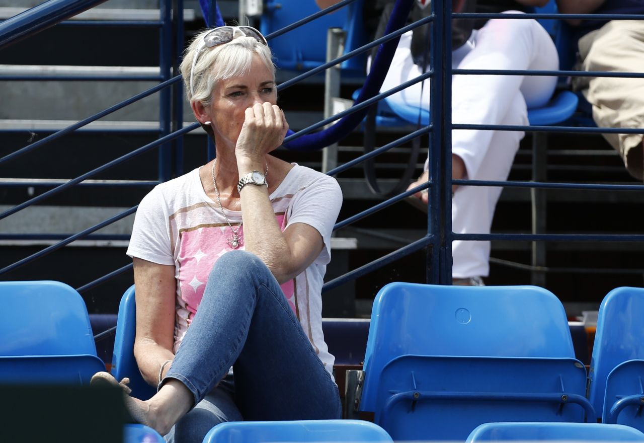 Jamie and Andy's mom Judy Murray, who coaches the GB women's Fed Cup team, was also in attendance.