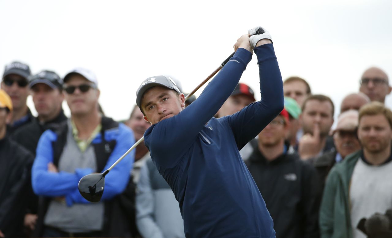 Irish amateur Paul Dunne charged into contention by matching Spieth's round of 66 for 12-under 204 at St Andrews. It gave him the joint lead with Louis Oosthuizen of South Africa and Australia's Jason Day.
