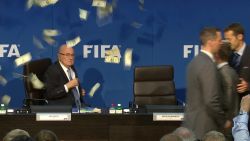 sepp blatter Lee Nelson cash throw sot _00002624.jpg