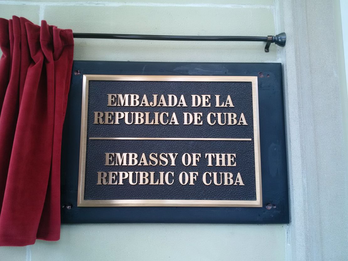 Cuban Embassy sign