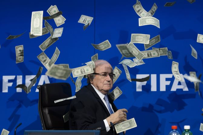 FIFA's standing has taken a bit of a battering recently and the organization's plans to rebuild its reputation took a further knock when a July 20 press conference was hijacked by British comedian Simon Brodkin -- aka Lee Nelson 