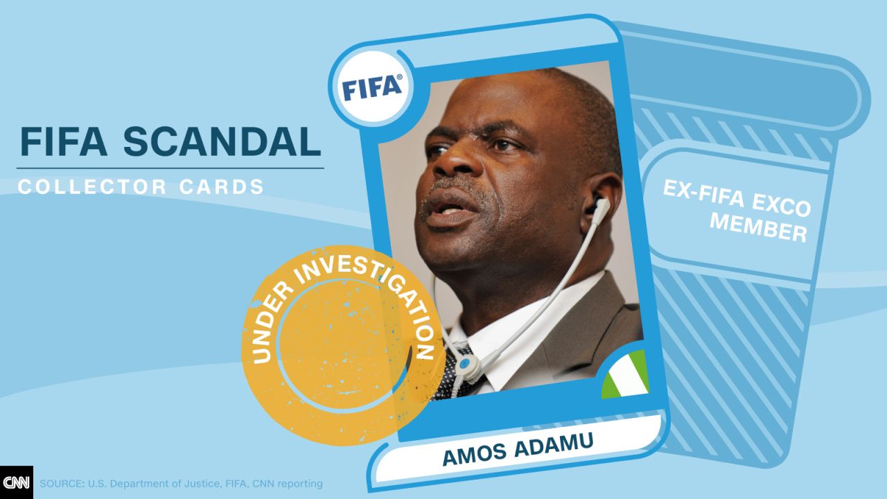 FIFA scandal collector cards Amos Adamu