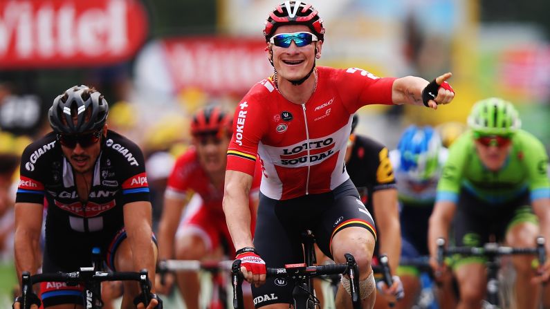 Andre Greipel celebrates after winning the 15th stage of the Tour de France on Sunday, July 19. <a href="index.php?page=&url=http%3A%2F%2Fwww.cnn.com%2F2015%2F07%2F14%2Fsport%2Fgallery%2Fwhat-a-shot-sports-0714%2Findex.html" target="_blank">See 41 amazing sports photos from last week </a>