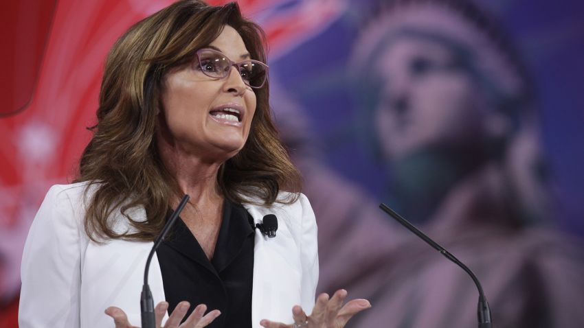 Sarah Palin speaks on February 26, 2015, in National Harbor, Maryland.