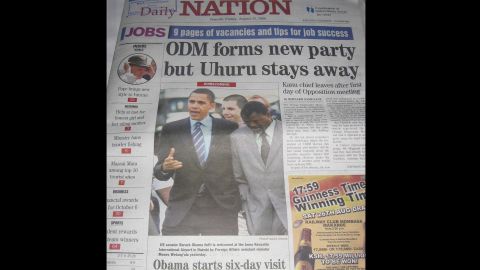 The Nation, the premiere newspaper in Nairobi, treated the freshman senator's visit as major news.