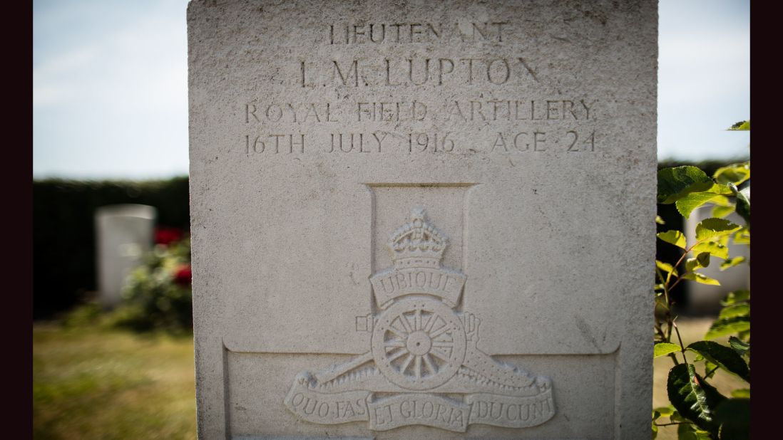 Among the cemetery markers: One for Lionel Lupton, an ancestor of Kate Middleton, the Duchess of Cambridge.