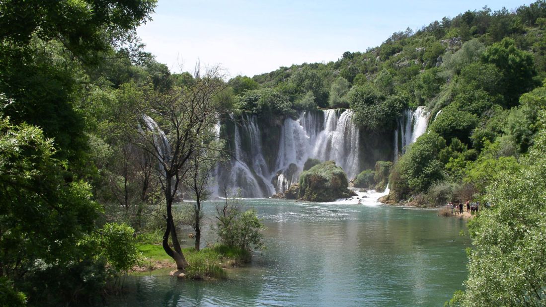 A short day trip from Mostar, Kravice waterfall on the Trebizat River is a great place for swimming, picnicking and camping. 