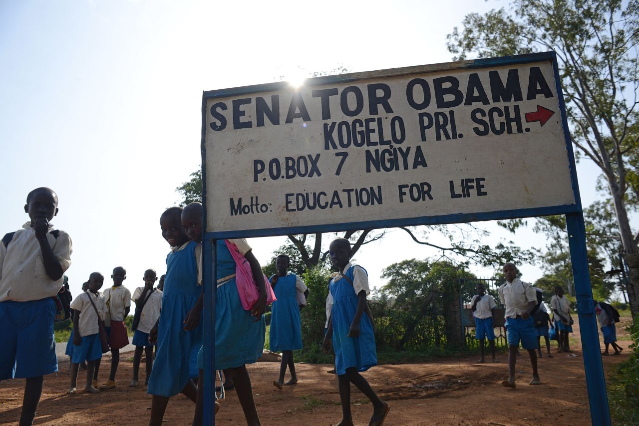 Kogelo, the village where Obama's father was born, named a school after the President when he was a state senator.