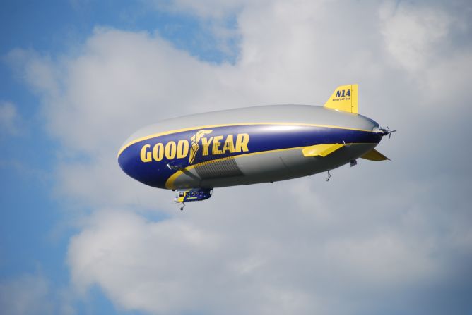 Goodyear's new Zeppelin airship "Wingfoot One" appeared at Oshkosh this year for the first time since its 2014 launch. 