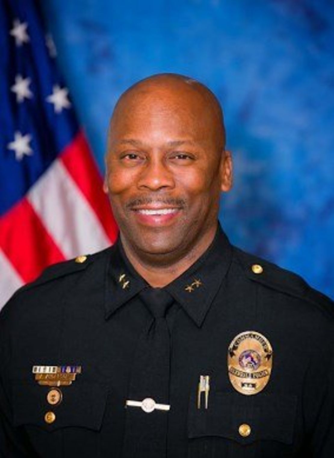 Andre Anderson asked for the community's help as he leads the police force in Ferguson, Missouri.