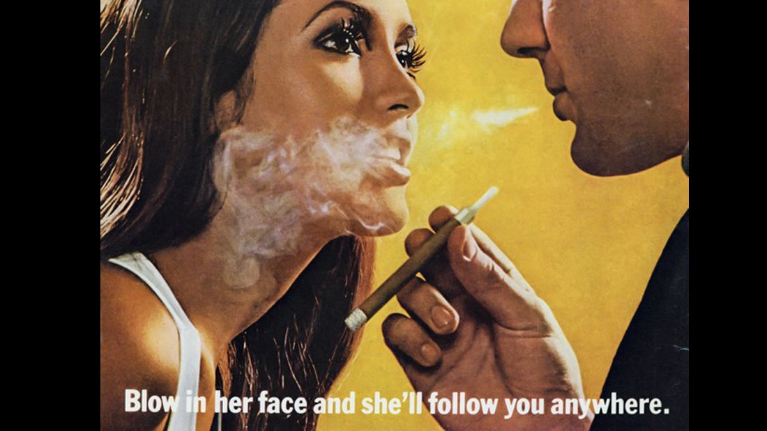 This ad for Tipalet cigarettes was first issued in 1969 and continued to run in the 1970s. Sex was often used to sell cigarettes throughout the decade.