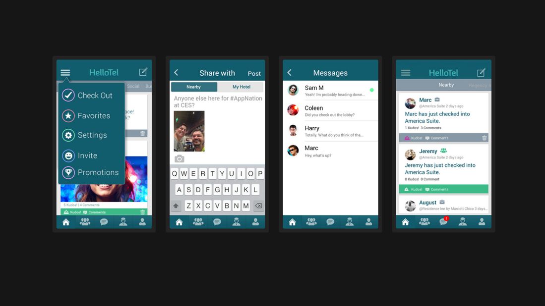 The premise of <a href="http://www.hellotelapp.com/" target="_blank" target="_blank">HelloTel</a> is to make  it easier for people to find travelers staying staying in the same or nearby hotels.  It's pretty popular too -- in April, it was downloaded over 100,000 times in the U.S. alone.  