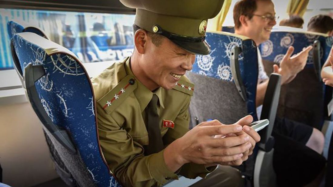 After the visit, this senior lieutenant followed Pan up the bus and accompanied him all the way out from the area. "All through the bus ride, he was playing with the 360 virtual tour," says Pan. "<a href="http://www.dprk360.com/360/pyongyang_aerial_view/" target="_blank" target="_blank">This particular 360 was his favorite</a>."<br />