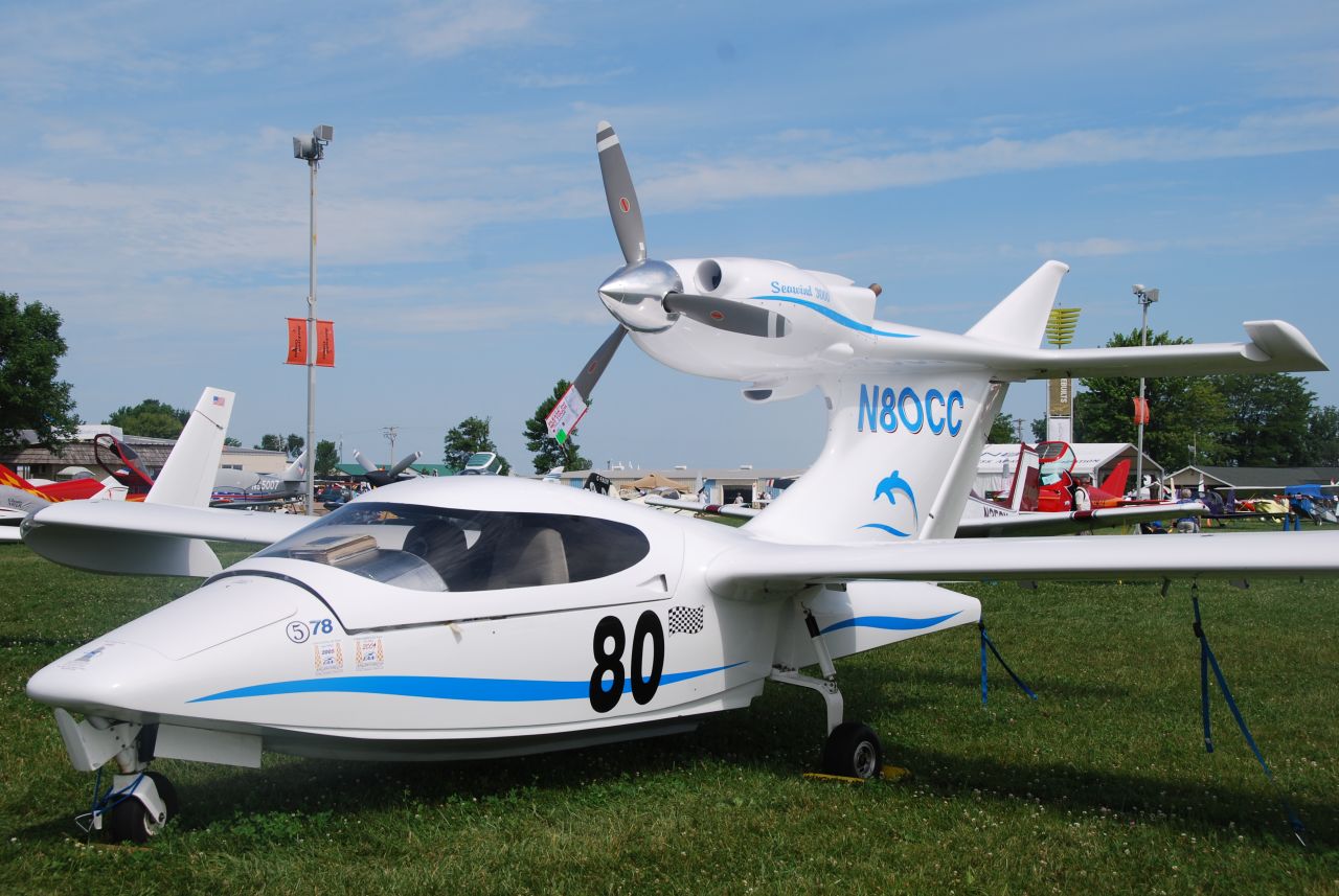 Experimental aircraft like this 2001 Seawind 3000 are a big part of the week at Oshkosh. 