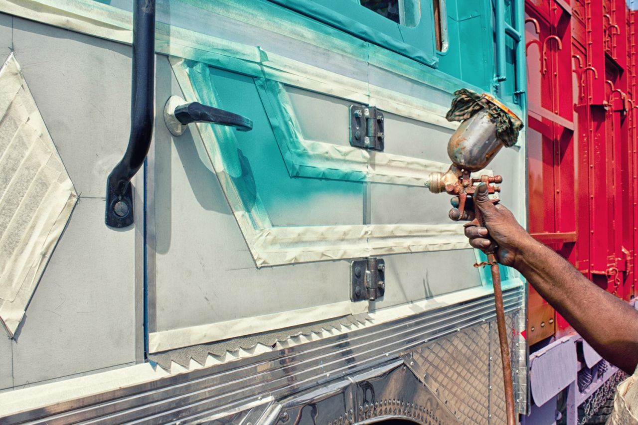 "Truck painting is now undergoing a transformation. A lot of things that were once handpainted are now being replaced by stickers," said Suman.