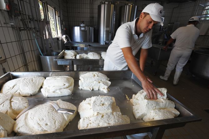 Italy may not be the only country that produces mozzarella, but it is known for producing some of the best in the world. At the Tenuta Vannulo dairy farm in Capaccio (pictured), the water buffalo that produce the milk for the cheese get VIP treatment, including rub downs, a jazz soundtrack and an organic diet. 