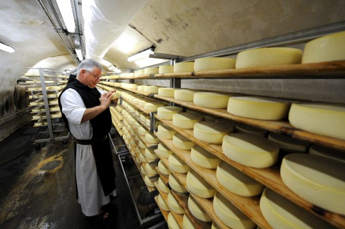 France produces hundreds of different types of cheeses. Brie and Camembert are among the most popular. In addition to cheese produced on local farms, in dairies and in factories are cheeses produced in abbeys.