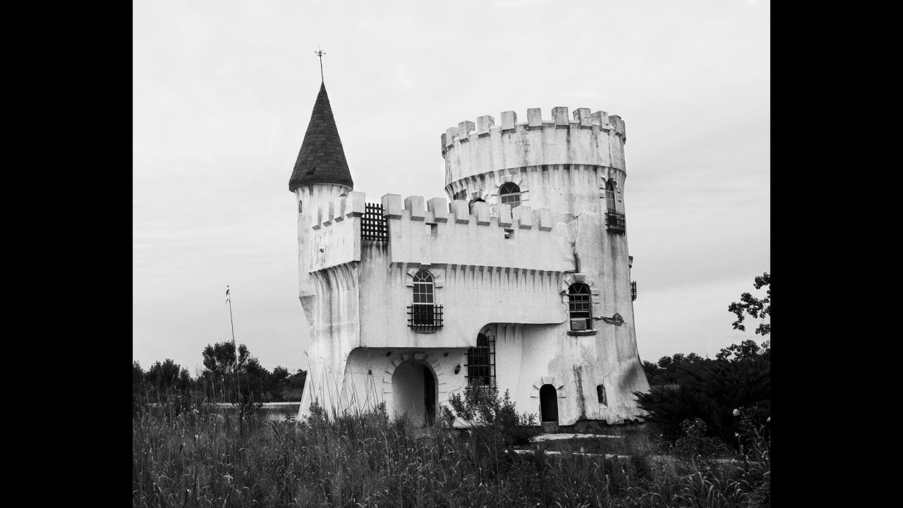 Irish Bayou was flooded during Katrina, which swept away homes, trailers and boats. But one structure withstood the storm -- a fishing cabin built to resemble a castle.