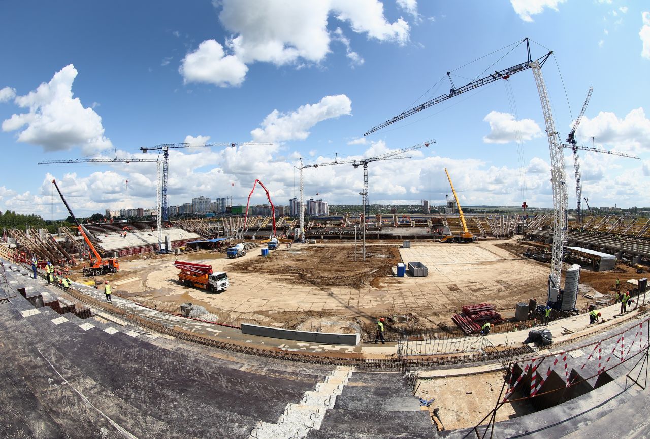 A new, state-of-the-art, 40,000-capacity stadium is being built in Saransk in central Russia.