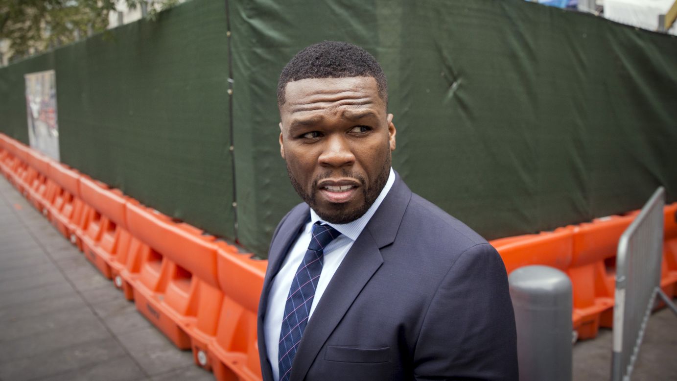 Rapper 50 Cent exits a court in New York on Tuesday, July 21. The rapper <a href="http://money.cnn.com/2015/07/17/news/50-cent-bankruptcy-lawsuits/index.html" target="_blank">said he filed for bankruptcy</a> because he is facing some hefty lawsuits. 