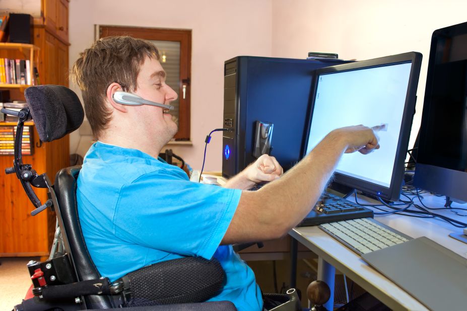 The growth of e-commerce has pushed many jobs into the Internet, but some people with disabilities can't use computers. One new frontier for disability-rights groups is technology that would allow everyone to use them and be active members of the digital world. 