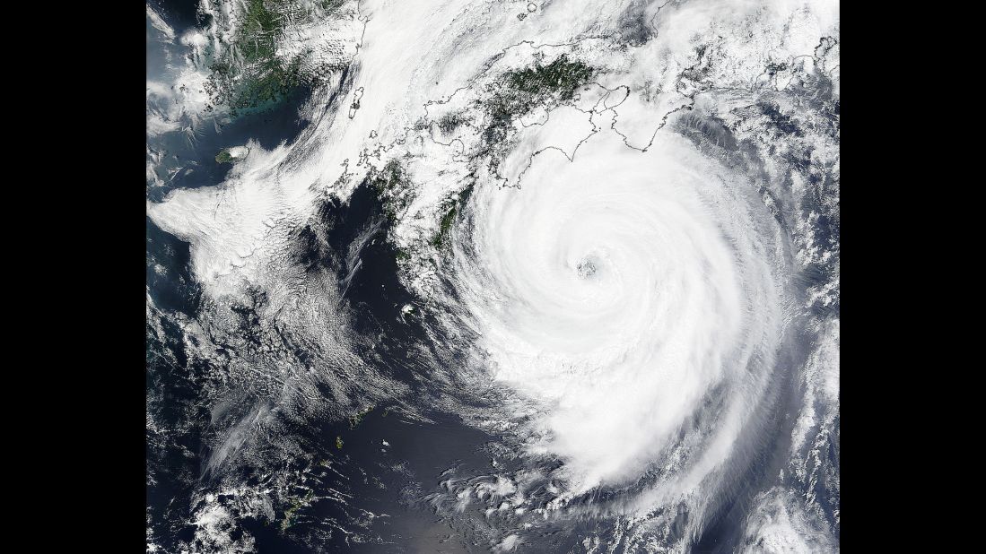 Slow-moving Typhoon Nangka made landfall near Muroto on the Japanese island of Shikoku on July 16. The storm became a typhoon on July 4 and traveled nearly 4,000 kilometers (2,485 miles) across the Pacific Ocean. As the storm closed in, nearly 4,000 residents of Kochi Prefecture were urged to evacuate.