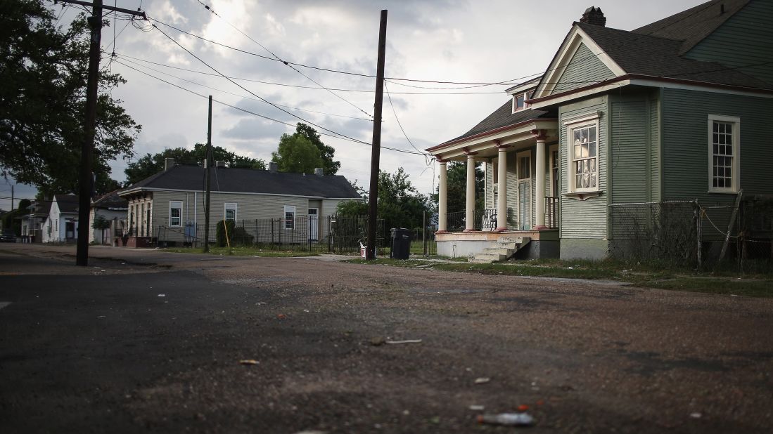 Houses stand in the Seventh Ward on May 12, 2015.