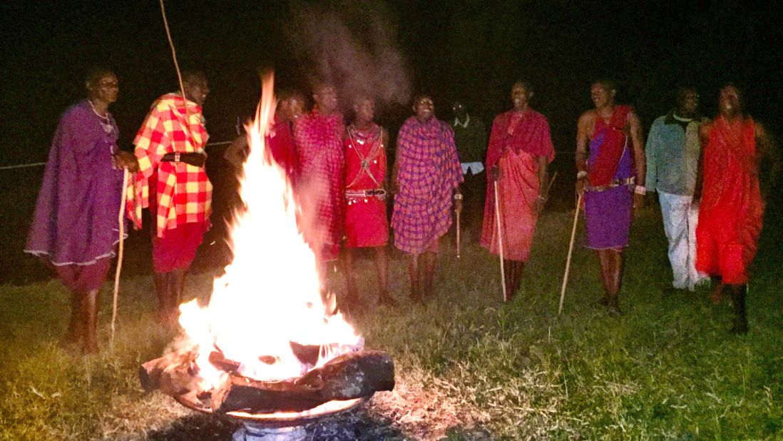 On Brooke's last night at Sanctuary Olonana in the Masai Mara, she enjoyed a private dinner along the Mara River, where local Maasai men performed traditional songs/chants. The experience ranks as one of the most special nights of her life, she says.