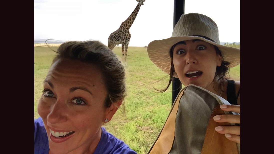 The giraffe was Brooke's favorite animal spotted on safari. Trivia: A group of giraffes is called a "tower."
