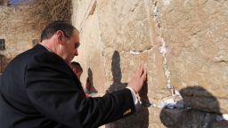 Mike Huckabee at the Western Wall in Jerusalem in 2010