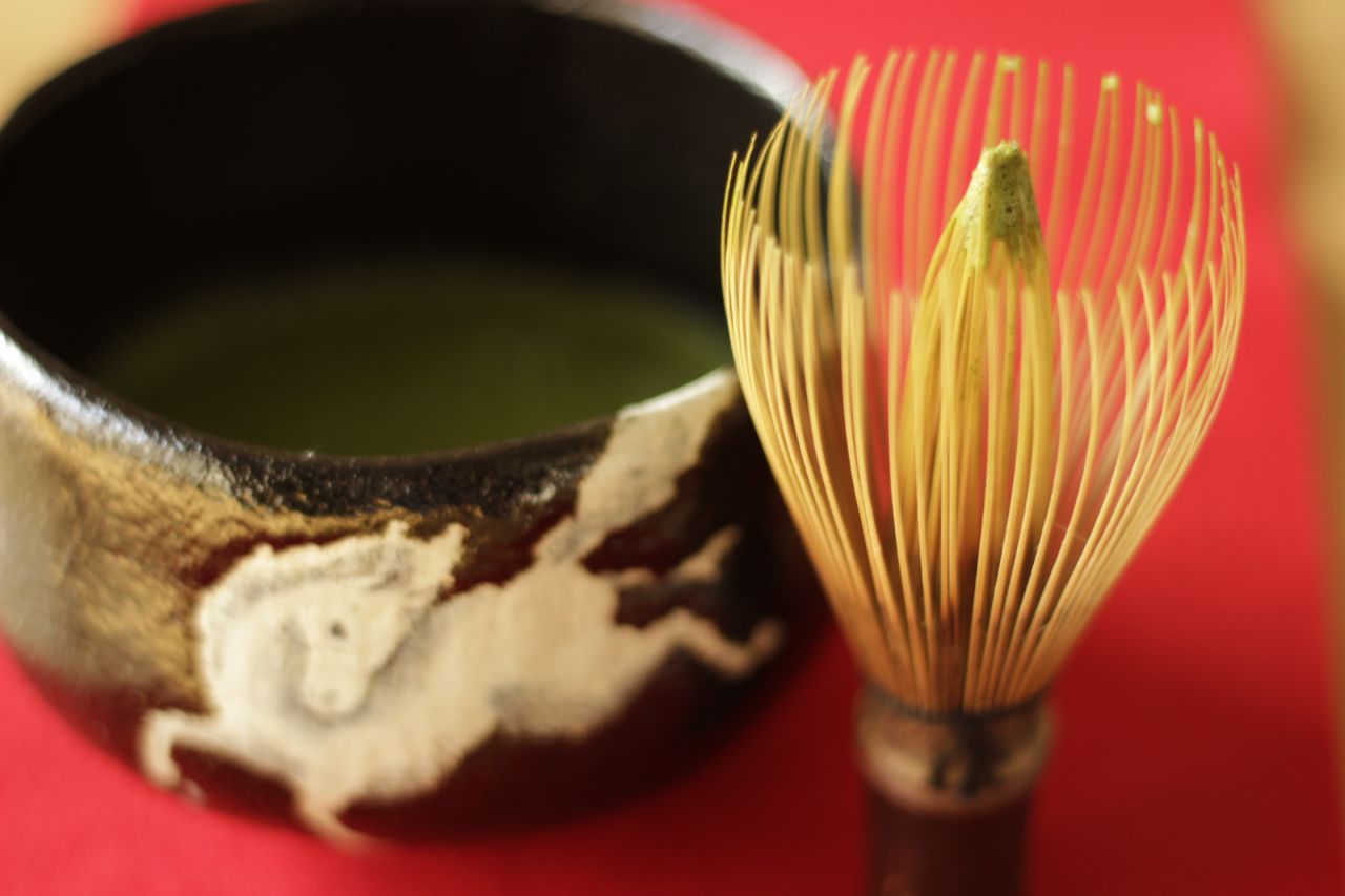 Japanese tea ceremony: The art of a bowl and a bamboo whisk.
