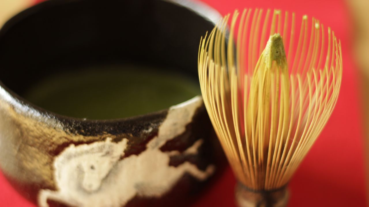 Japanese tea ceremony: The art of a bowl and a bamboo whisk.