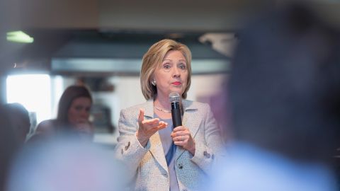 Hillary Clinton campaigns in Iowa on Sunday