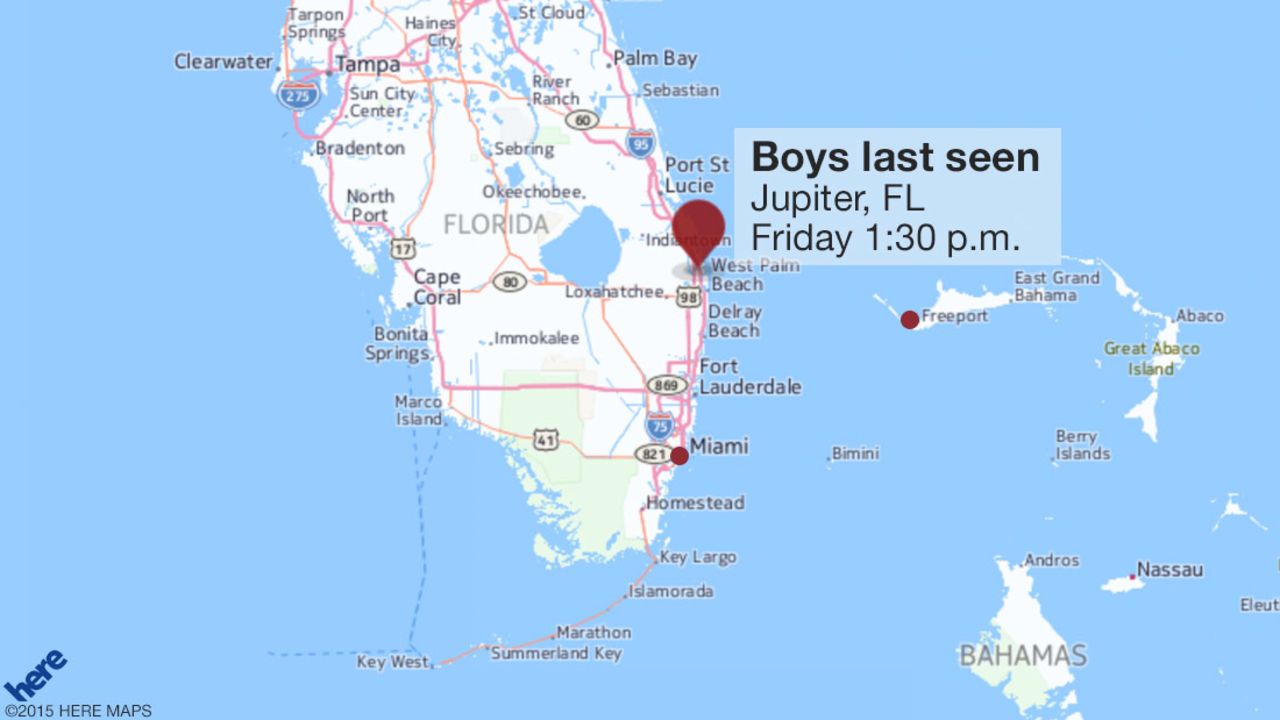 missing teen boater map