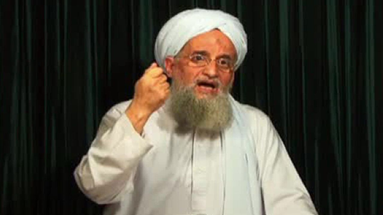 (FILES) --- This still image from video obtained on October 26, 2012 courtesy of the Site Intelligence Group shows Al-Qaeda leader Ayman al-Zawahiri speaking in a video, from an undisclosed location. Al-Qaeda in Yemen claimed responsibility on January 14, 2015 for the attack against the French satirical magazine Charlie Hebdo, saying it was carried out on the orders of the group's Egyptian supreme leader, Ayman al-Zawahiri. AFP PHOTO / Site Intelligence Group == RESTRICTED TO EDITORIAL USE / MANDATORY CREDIT: "AFP PHOTO / Site Intelligence Group" / NO SALES / NO MARKETING / NO ADVERTISING CAMPAIGNS / DISTRIBUTED AS A SERVICE TO CLIENTS ==HO/AFP/Getty Images