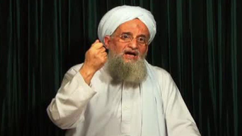  (FILES) --- This still image from video obtained on October 26, 2012 courtesy of the Site Intelligence Group shows Al-Qaeda leader Ayman al-Zawahiri speaking in a video, from an undisclosed location. Al-Qaeda in Yemen claimed responsibility on January 14, 2015 for the attack against the French satirical magazine Charlie Hebdo, saying it was carried out on the orders of the group's Egyptian supreme leader, Ayman al-Zawahiri. AFP PHOTO / Site Intelligence Group == RESTRICTED TO EDITORIAL USE / MANDATORY CREDIT: "AFP PHOTO / Site Intelligence Group" / NO SALES / NO MARKETING / NO ADVERTISING CAMPAIGNS / DISTRIBUTED AS A SERVICE TO CLIENTS ==HO/AFP/Getty Images