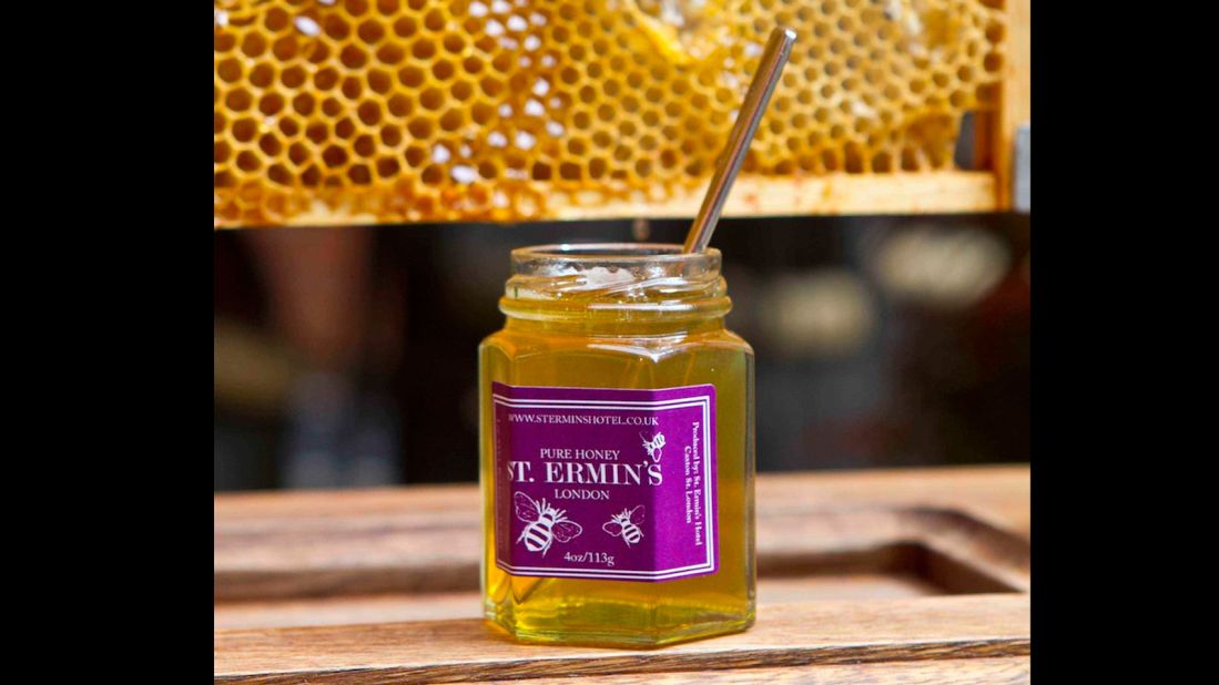 Tests on St. Ermin's Hotel's honey shows their bees gather nectar from over 50 different plants and trees -- some within the grounds of Buckingham Palace -- within a three-mile forage radius.