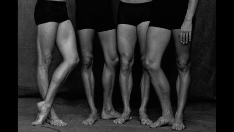 Brookes shot in black and white to accentuate the muscles and structures of the dancers' bodies.