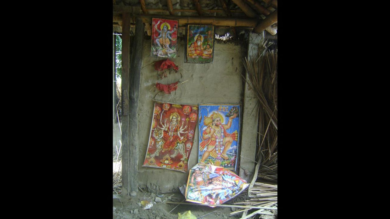 An image of the temple site where the religious ritual was allegedly performed. The boy's body was found in a field near the temple; his throat had been slit.