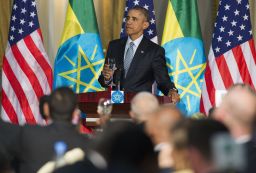 Barack Obama in Addis Ababa, on July 27, 2015.