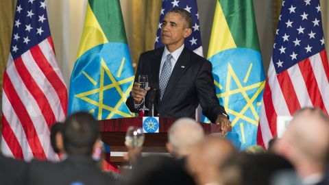 Barack Obama in Addis Ababa, on July 27, 2015.