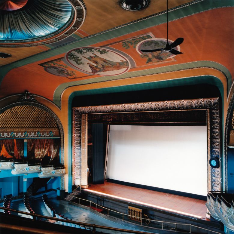 Built in 1925, this theater reportedly cost about <a href="http://www.lockportpalacetheatre.org/about/history.php" target="_blank" target="_blank">$300 to build. </a>Today the venue regularly hosts live performances and promotes art education. <br />"Some of these architectural treasures have been saved, finding new life as performing-arts centers, but most have been lost forever," explains Klavens in her <a href="http://www.stefanieklavens.com/theaters-and-drive-ins" target="_blank" target="_blank">artist's statement</a>. <br />"These early theaters represent a unique architectural resource that is rapidly vanishing from the nation's landscape. In fact, in 2001, the National Trust for Historic Preservation placed the single-screen historic theater atop its Most Endangered Historic Places list." 