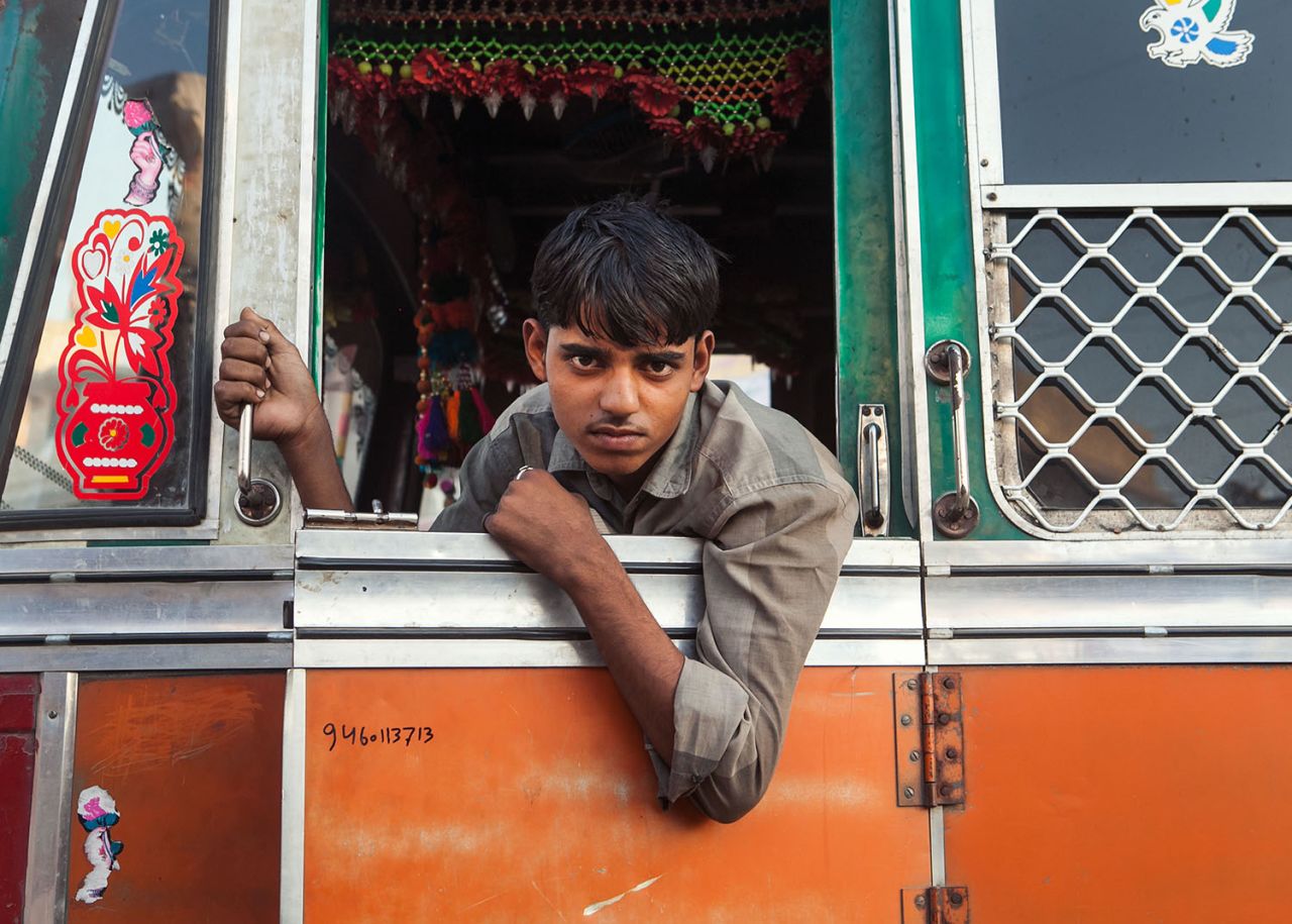 "I think there is a big pride connection -- this is the truck driver's world, it's where they're spending all their time," said Eckstein, whose intimate and striking portraits of the drivers captured them in their pride-and-joy. 